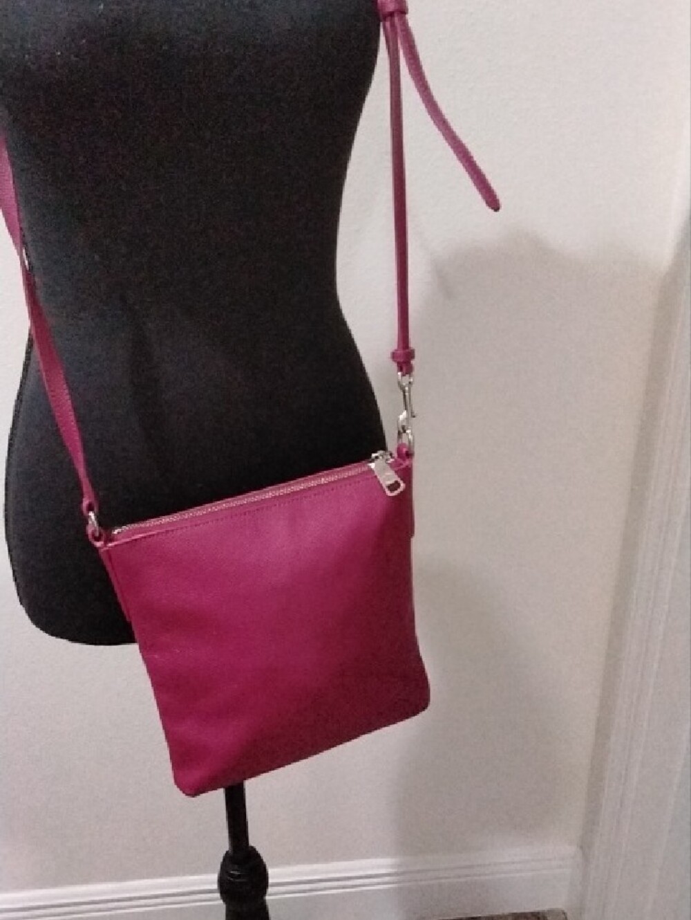 Coach Pebble Leather Crossbody Bag in Berry Pink - Picture 6 of 10